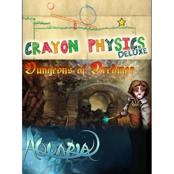Crayon Physics Deluxe + Aquaria + Dungeons of Dredmor Steam Key GLOBAL
